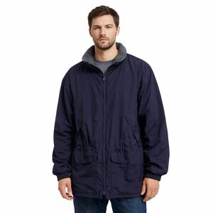 J.Crew Vintage parka jacket from late 1980s or early 1990s. Medium Navy Blue